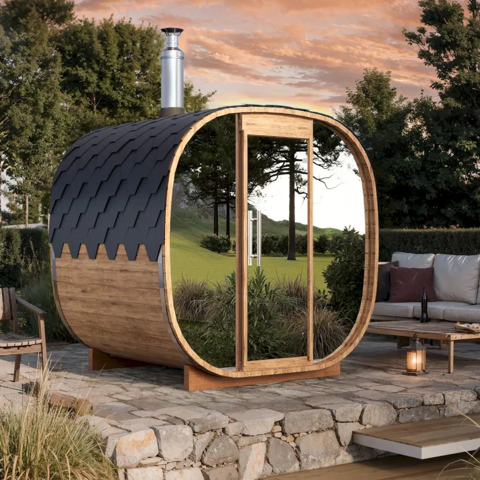 Tynnyrisauna Baltresto Cube, 220x230cm, 4 hlöä