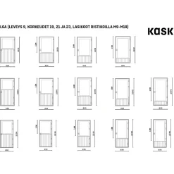 Ulko-ovi Kaskipuu UL7A M16 Huvila mittatilausovi ilman ristikkoa