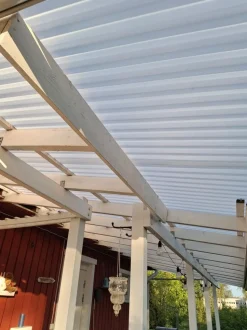 Valokate Keraplast PC Sun Trapetsi, 1mm, opaali, lev. 1040mm, määrämittainen