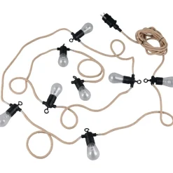 Valoketju LED Trio Ember 6m musta/luonnollinen väri