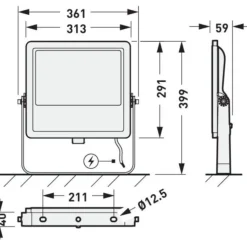 Valonheitin Twenty3 2390 G2, IP65, 120W, 15000lm, 3/4K