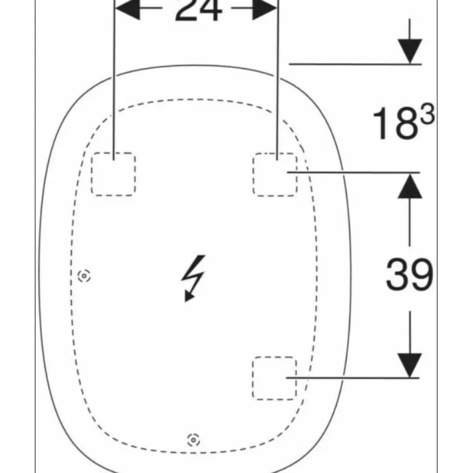 Valopeili Geberit Option Oval, 600 mm