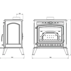 Valurautatakka Invicta Alma, 12kW, 136kg