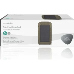 Varavirtalähde aurinkopaneelilla Nedis WCPBK80GN, 8000mAh