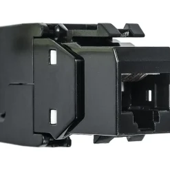 Verkkoliitin Pistesarjat Cat6 RJ45 UTP Keystone, musta