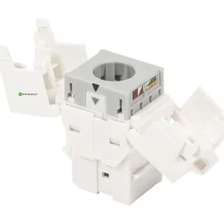 Verkkoliitin Pistesarjat Cat6 RJ45 UTP Keystone, valkoinen