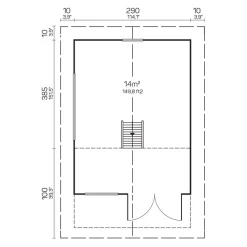 Vierasmaja Tene Bunkie Hudson, 9.2 + 4.8m², makuuparvella
