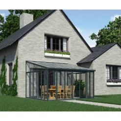 Viherhuone Palram-Canopia SanRemo Veranda, 16.5m², 4x4.25ft, harmaa