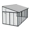 Viherhuone Palram-Canopia SanRemo Veranda, 16.3m², 3x5.46ft, harmaa