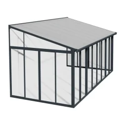 Viherhuone Palram-Canopia SanRemo Veranda, 16.3m², 3x5.46ft, harmaa
