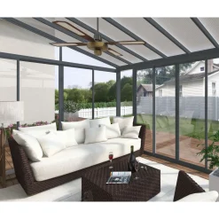 Viherhuone Palram-Canopia SanRemo Veranda, 16.3m², 3x5.46ft, harmaa