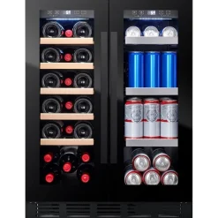 Viini- ja olutkaappi Cavin Arctic Collection 60 Duo, musta