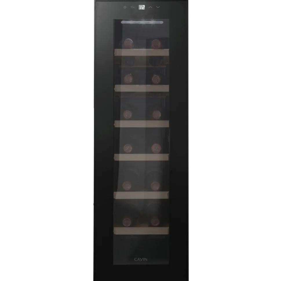 Viinikaappi Cavin Northern Collection 14, 27.3cm, 1 lämpötila-alue, vapaasti seisova, musta