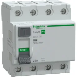 Vikavirtasuojakytkin Schneider Electric Easy9 RCCB 4P 25 A 30 mA A