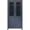Vitriini Hill harmaa 85x37x170,5 cm täysi mänty (89013)