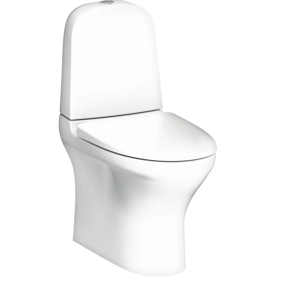 WC-istuin Gustavsberg Estetic, piilotettu S/P-lukko, Hygienic Flush, kaksoishuuhtelu, Soft Close -kannella, C+ liimakiinnitys, mattavalkoinen