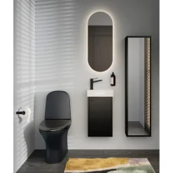 WC-istuin Gustavsberg Estetic 8300, S/P-piilolukko, Soft Close -kansi, mattamusta