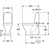 WC-istuin Gustavsberg Nautic 1500 Hygienic Flush kaksoishuuhtelu piilo S-Lukko + istuinkansi Nautic 9M24
