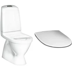 WC-istuin Gustavsberg Nautic 1500 Hygienic Flush kaksoishuuhtelu piilo S-Lukko + istuinkansi Nautic 9M24
