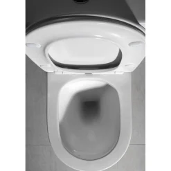 WC-istuin Interia Pako Rimless soft-close -kannella kaksoishuuhtelu, valkoinen