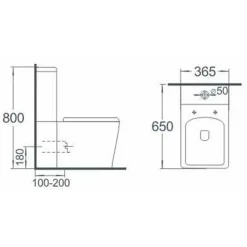 WC-istuin Interia Porta soft-close -kannella kaksoishuuhtelu