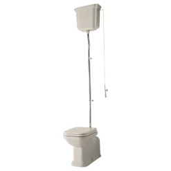 WC-istuin Kerasan Waldorf 1 keraamisella yläsäiliöllä kromi