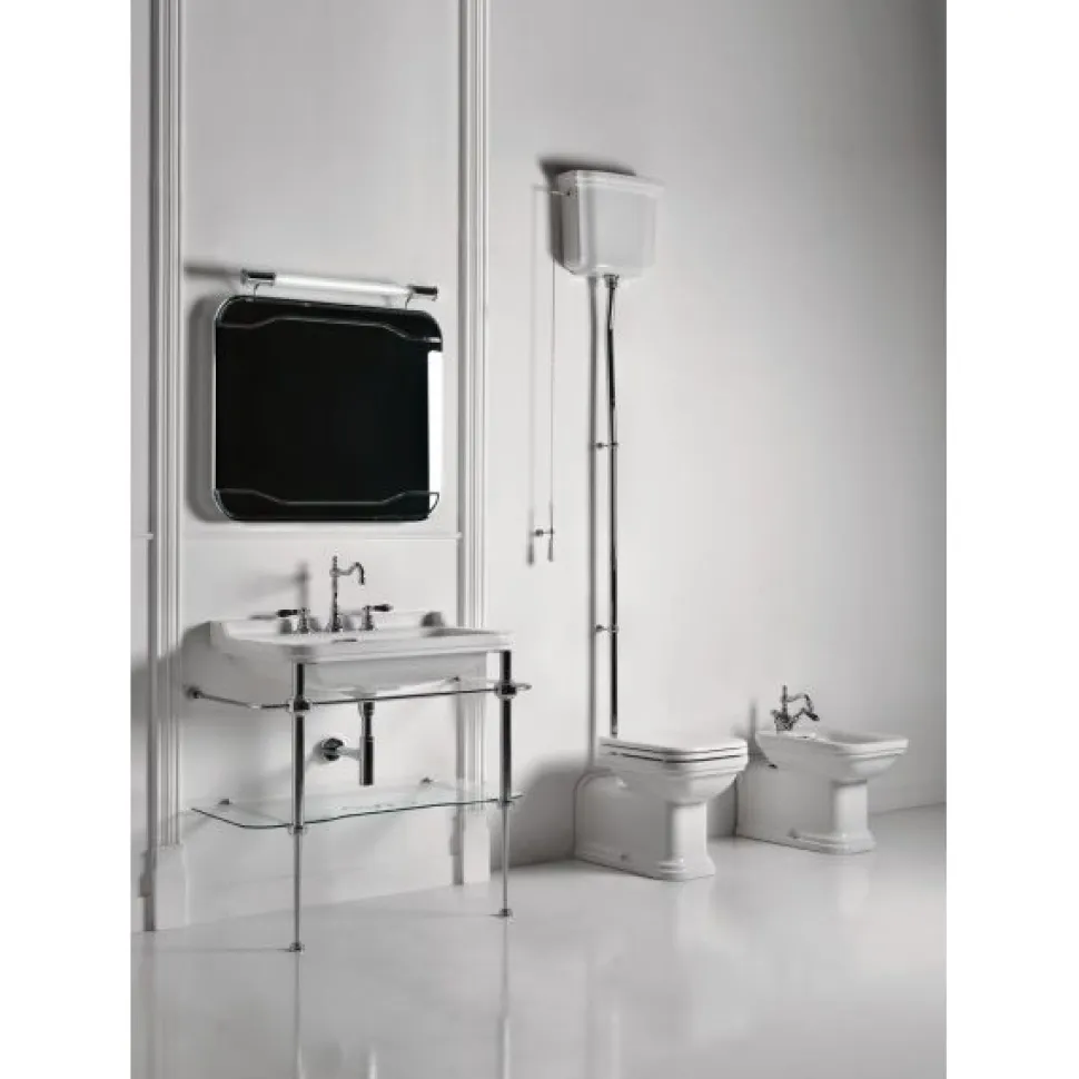 WC-istuin Kerasan Waldorf 1 keraamisella yläsäiliöllä kromi
