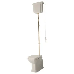 WC-istuin Kerasan Waldorf 1 keraamisella yläsäiliöllä pronssi