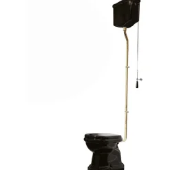 WC-istuin Lavabo Retro High, P-lukko, kiiltävä musta, eri värejä
