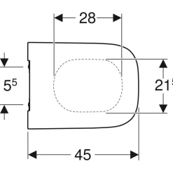 WC-istuinkansi Geberit Smyle Square, Soft close