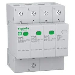 Ylijännitesuoja Schneider Electric Easy9 T2 3P-N 45 kA 400 V